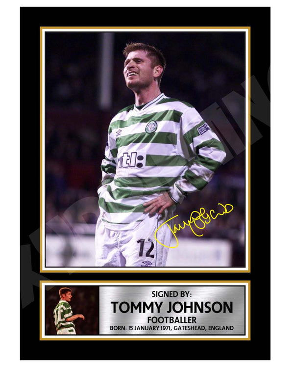 TOMMY JOHNSON Football Player Printed Signature Print