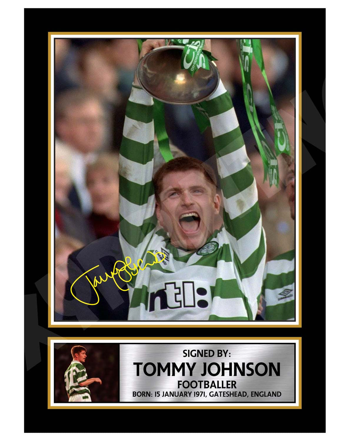 TOMMY JOHNSON 2 Limited Edition Football Player Signed Print - Football