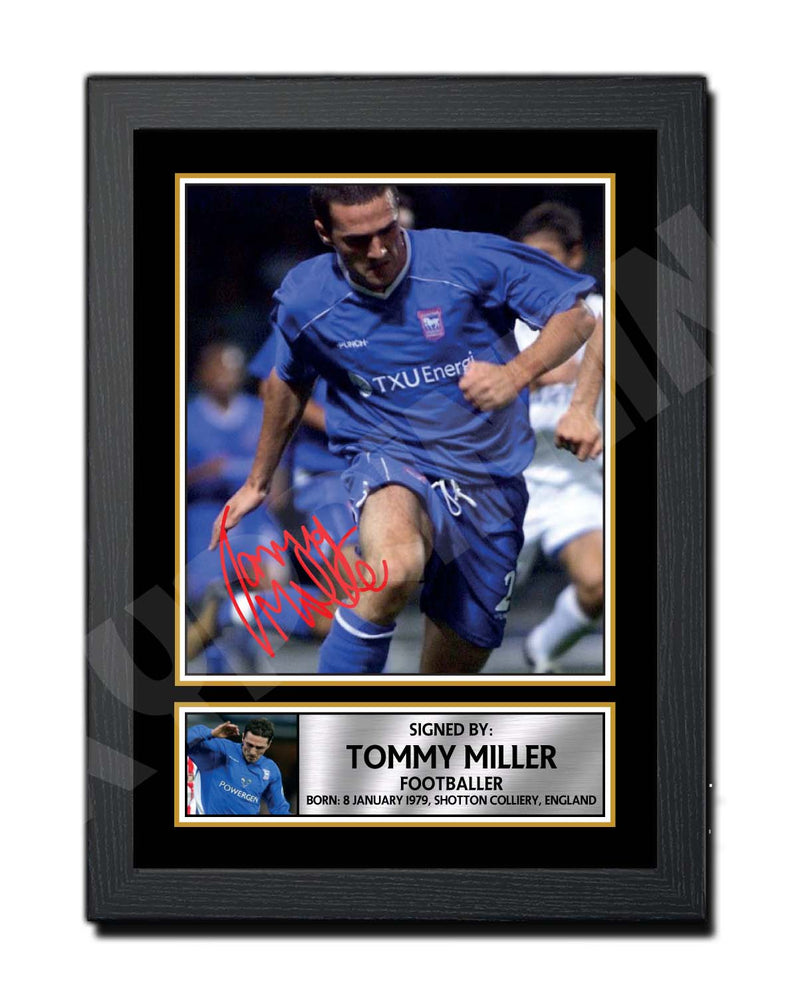 TOMMY MILLER Limited Edition Football Player Signed Print - Football