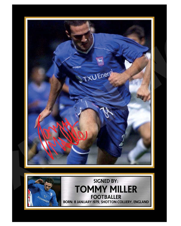 TOMMY MILLER Football Player Printed Signature Print