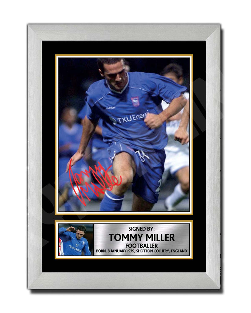 TOMMY MILLER Limited Edition Football Player Signed Print - Football