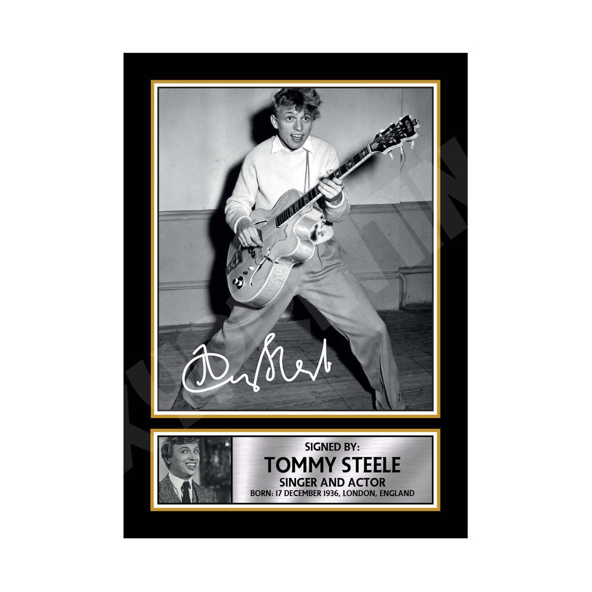 Tommy Steele Music Printed Signature Print – A1 Print Only