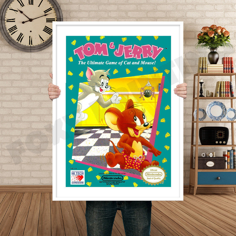 TOM AND JERRY Retro GAME INSPIRED THEME Nintendo NES Gaming A4 A3 A2 Or A1 Poster Art 711