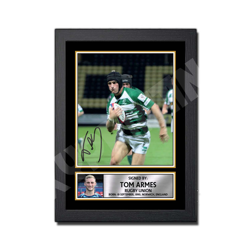 TOM ARMES 2 Limited Edition Rugby Player Signed Print - Rugby