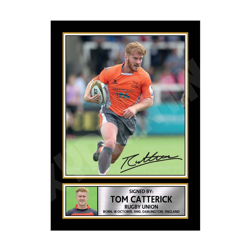 TOM CATTERICK 1 Limited Edition Rugby Player Signed Print - Rugby