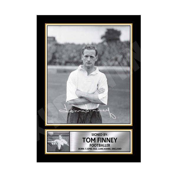 TOM FINNEY Football Player Printed Signature Print