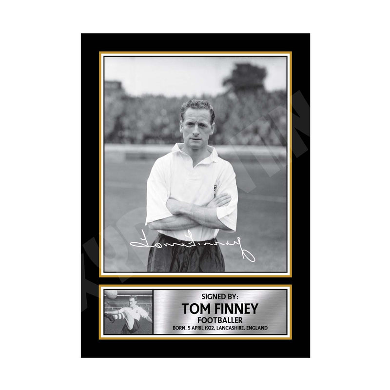 TOM FINNEY Limited Edition Football Player Signed Print - Football