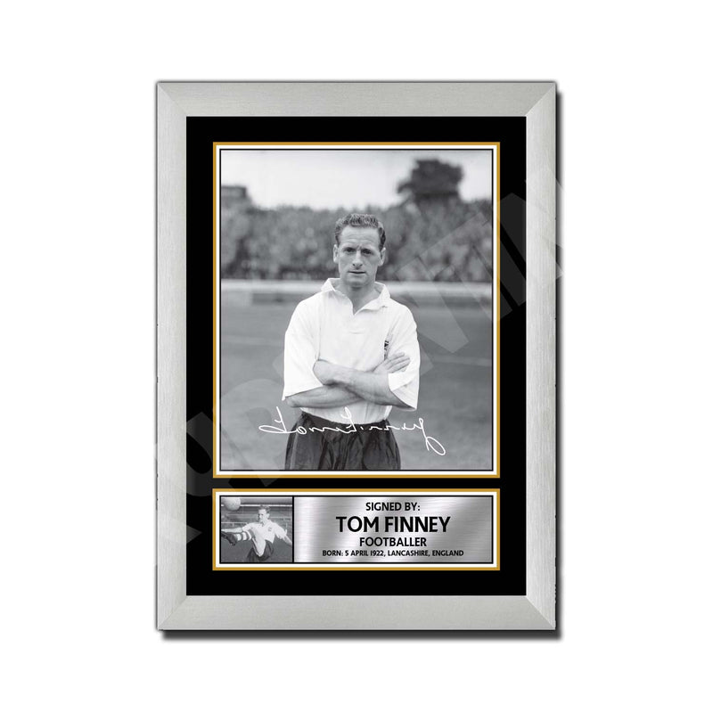 TOM FINNEY Limited Edition Football Player Signed Print - Football