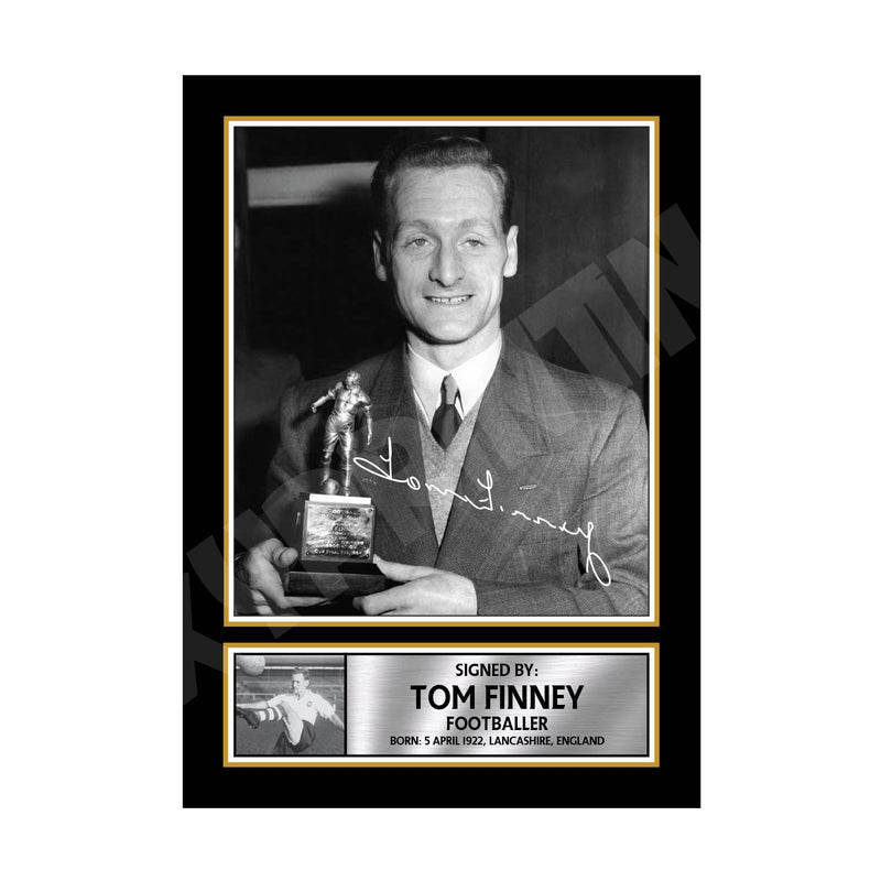 TOM FINNEY 2 Limited Edition Football Player Signed Print - Football