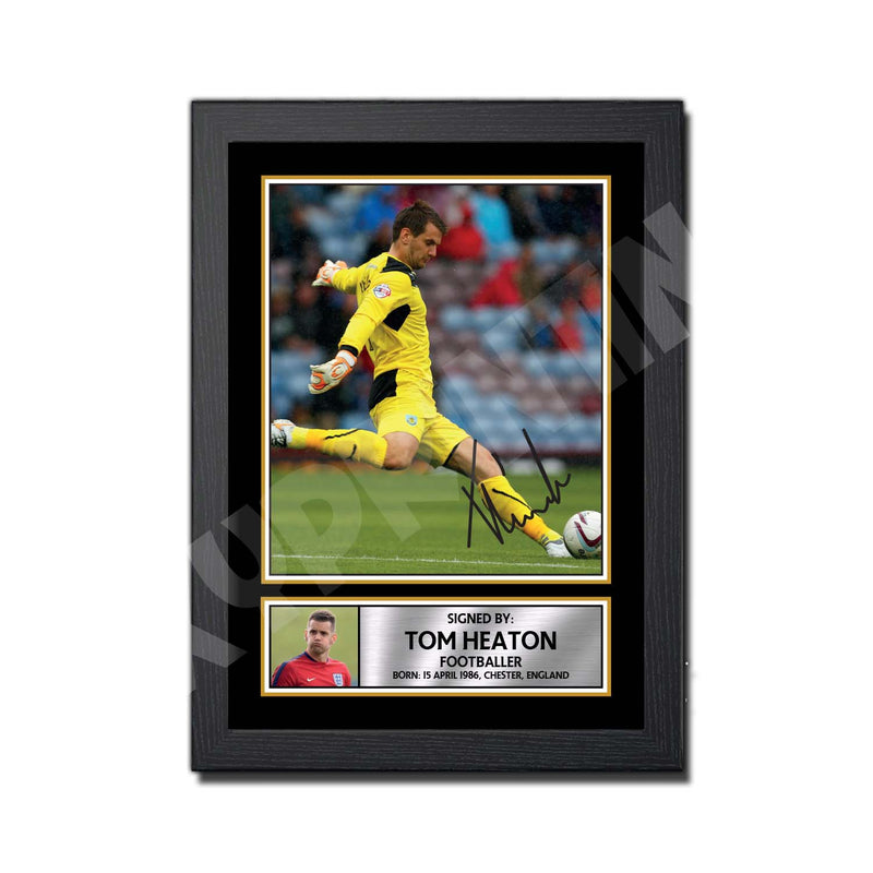 TOM HEATON 2 Limited Edition Football Player Signed Print - Football