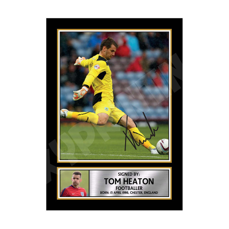 TOM HEATON 2 Limited Edition Football Player Signed Print - Football