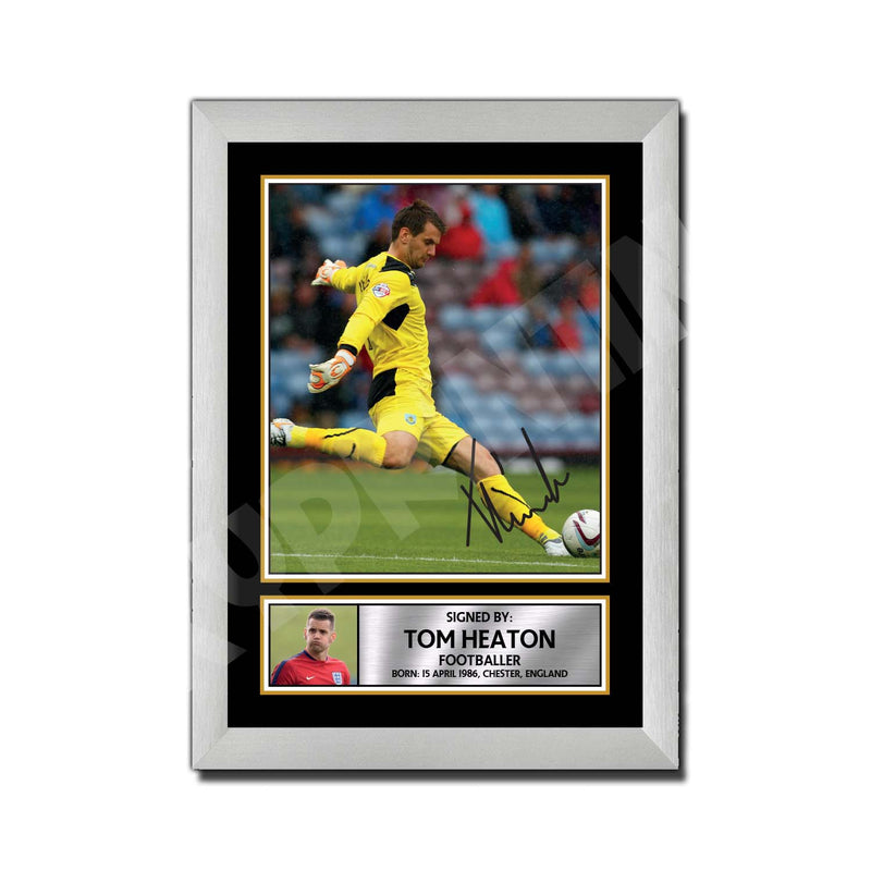 TOM HEATON 2 Limited Edition Football Player Signed Print - Football