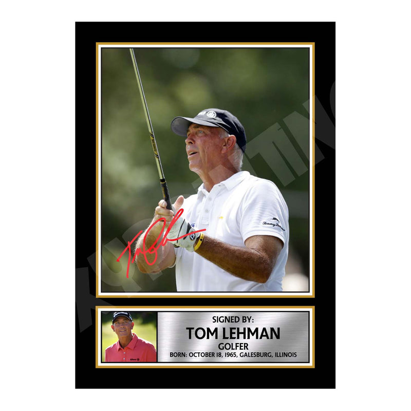 TOM LEHMAN Limited Edition Golfer Signed Print - Golf
