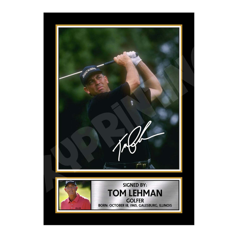 TOM LEHMAN 2 Limited Edition Golfer Signed Print - Golf