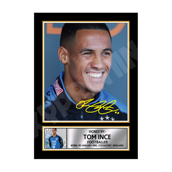TOM THOMAS INCE HUDDERSFIELD 2 Football Player Printed Signature Print