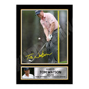 TOM WATSON Limited Edition Golfer Signed Print - Golf