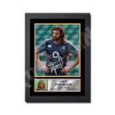 TOM WOOD 1 Limited Edition Rugby Player Signed Print - Rugby