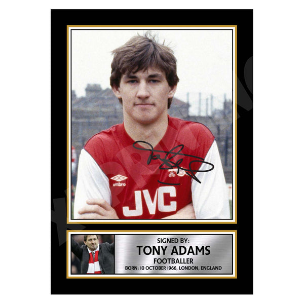 TONY ADAMS Football Player Printed Signature Print