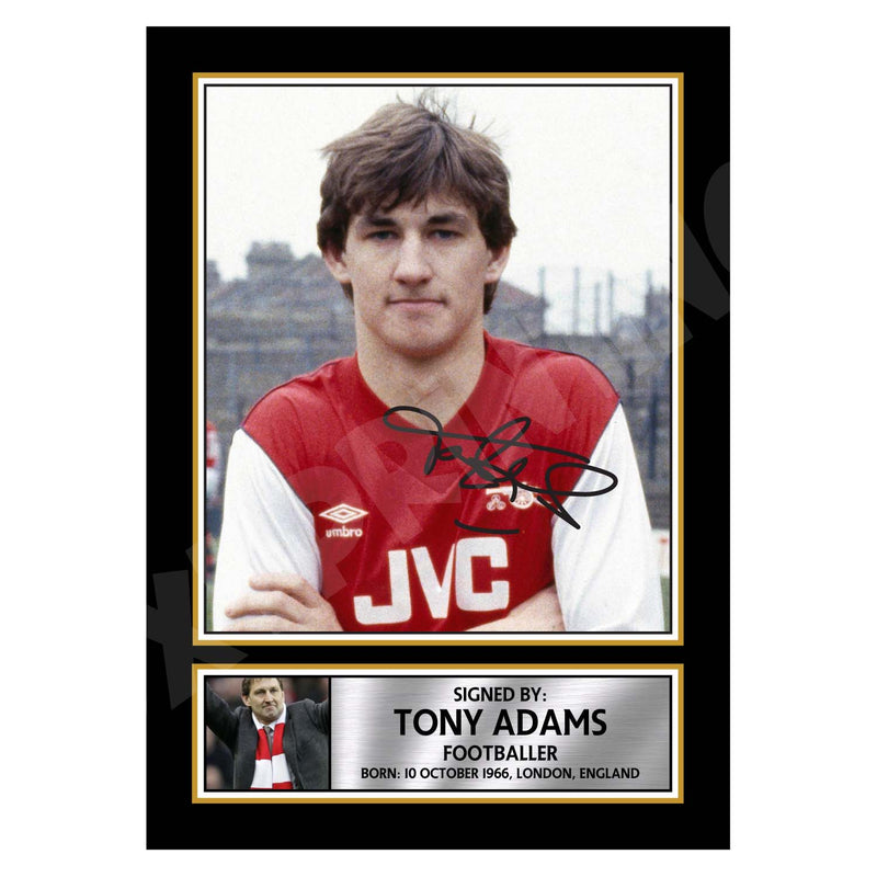TONY ADAMS Limited Edition Football Player Signed Print - Football