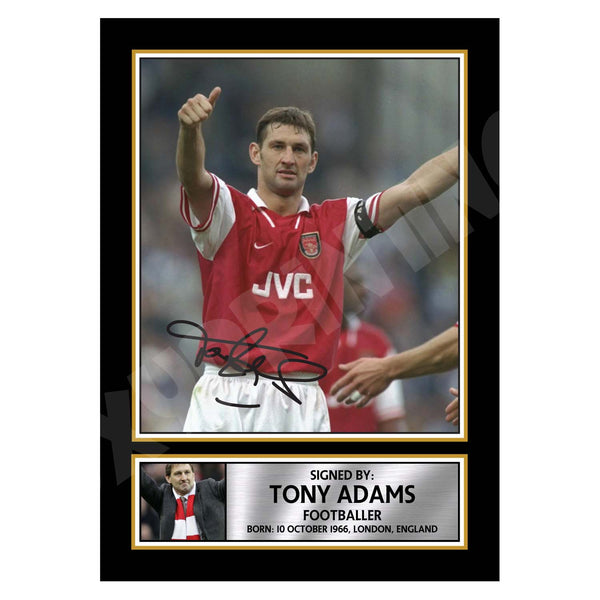 TONY ADAMS 2 Football Player Printed Signature Print