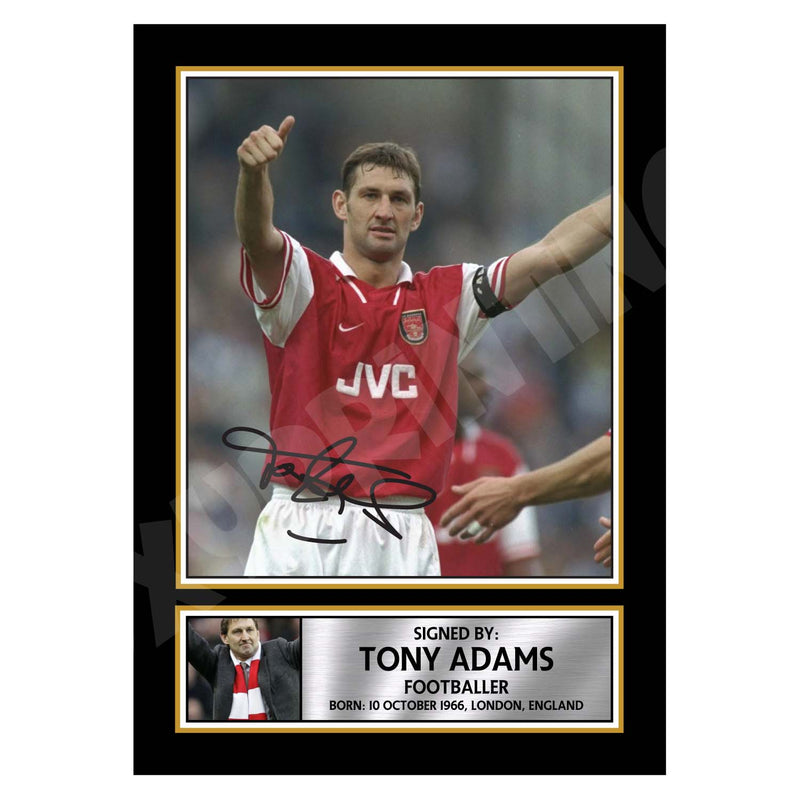 TONY ADAMS 2 Limited Edition Football Player Signed Print - Football