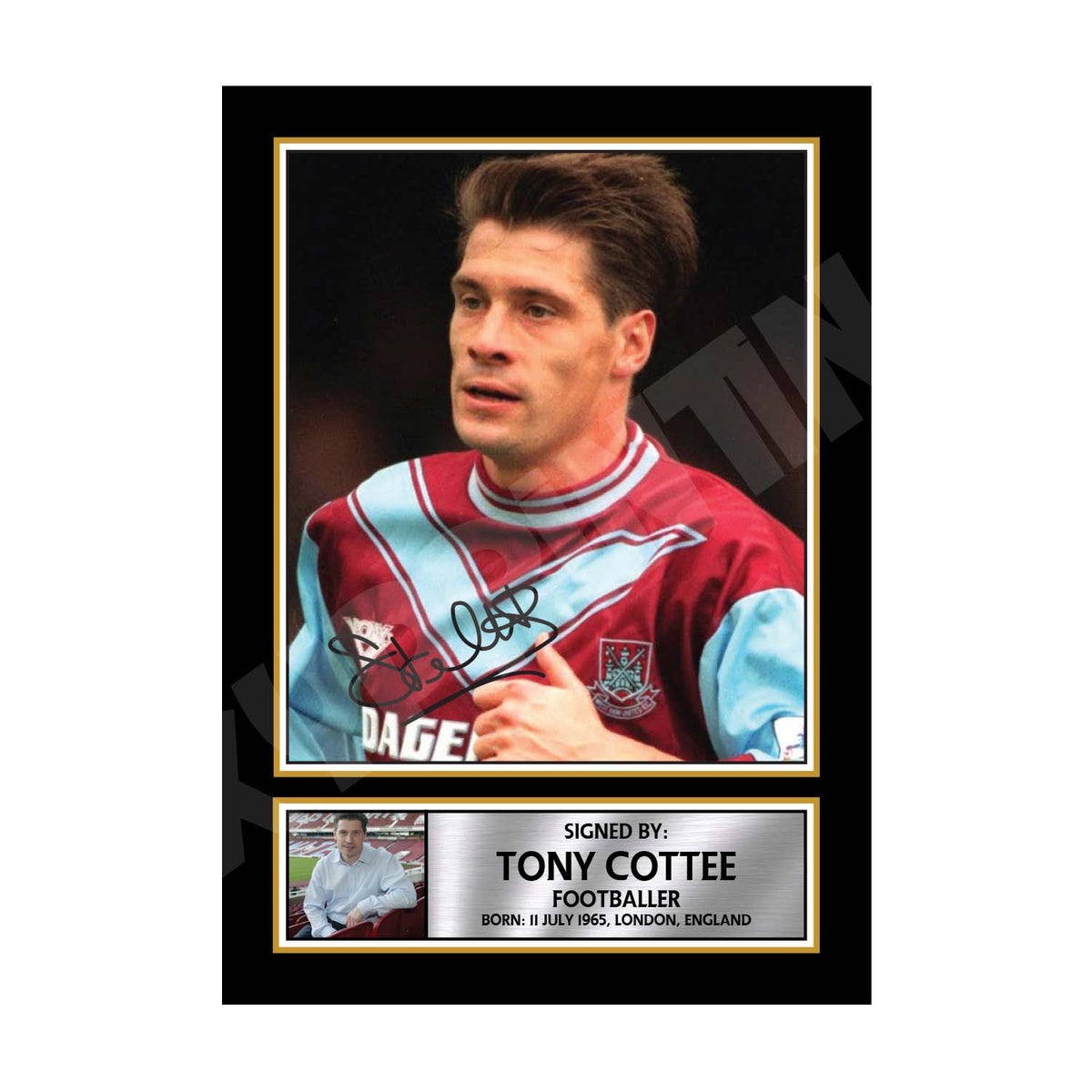 TONY COTTEE 2 Football Player Printed Signature Print – Tony Cottee 2 Football Player Printed Signature Print – A1 Print Only