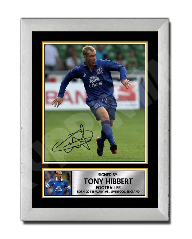TONY HIBBERT 2 Limited Edition Football Player Signed Print - Football