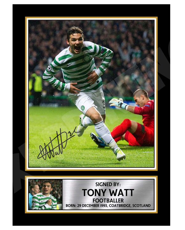 TONY WATT Football Player Printed Signature Print