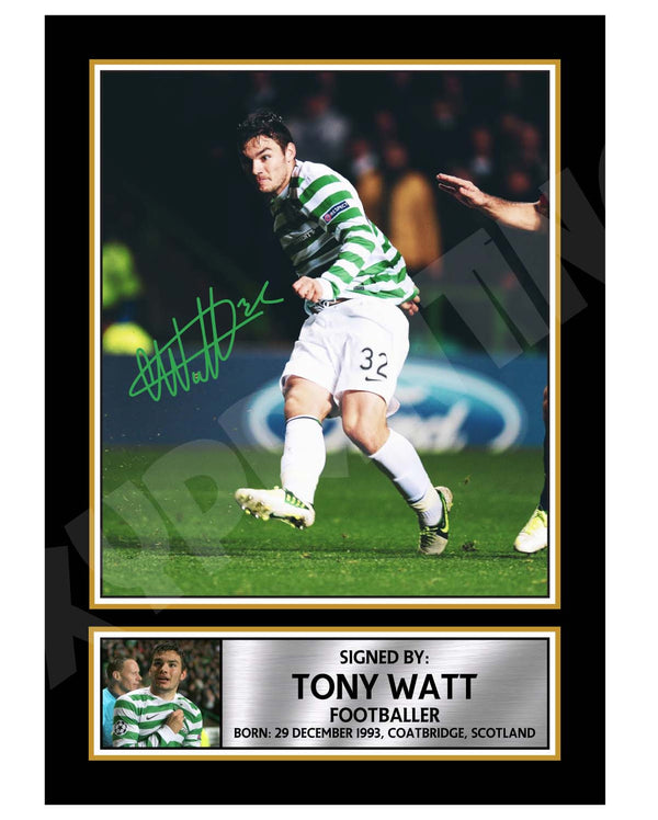 TONY WATT 2 Football Player Printed Signature Print