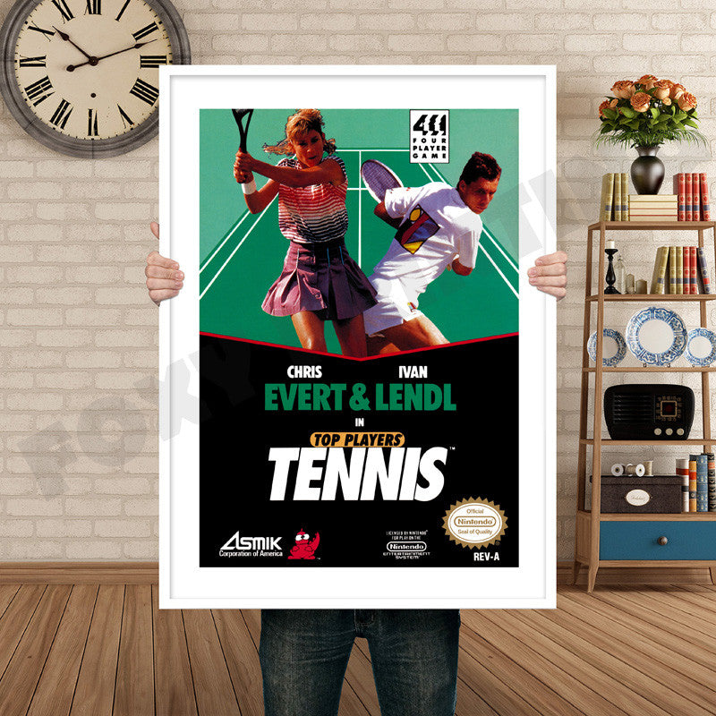 TOP PLAYERS TENNIS Retro GAME INSPIRED THEME Nintendo NES Gaming A4 A3 A2 Or A1 Poster Art 712 – Top Players Tennis Retro Game Inspired Theme Nintendo NES Gaming