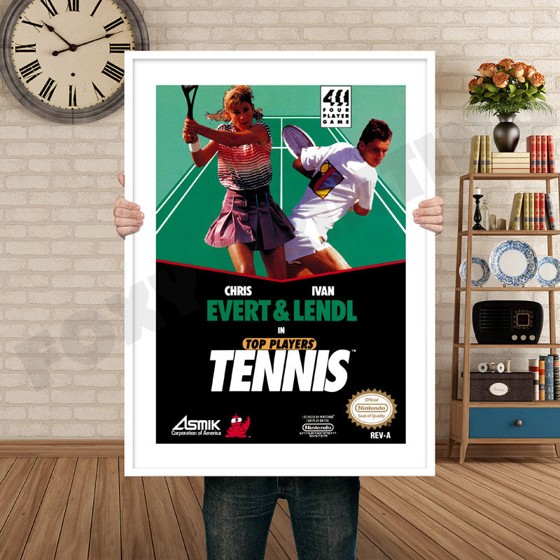 TOP PLAYERS TENNIS Retro GAME INSPIRED THEME Nintendo NES Gaming A4 A3 A2 Or A1 Poster Art 712
