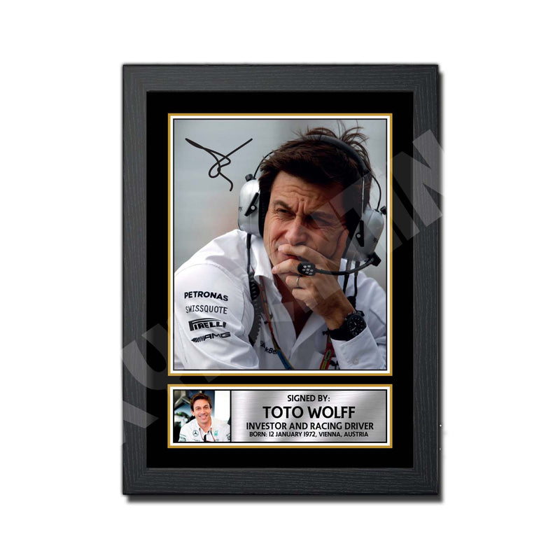 TOTO WOLFF Limited Edition Formula 1 Player Signed Print Formula 1