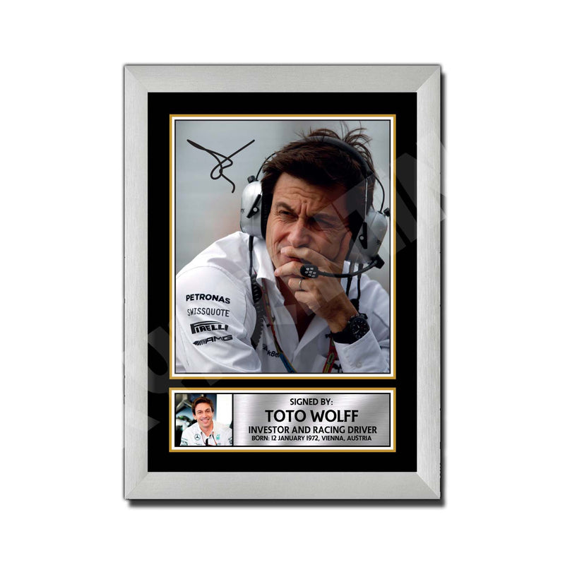 TOTO WOLFF Limited Edition Formula 1 Player Signed Print Formula 1