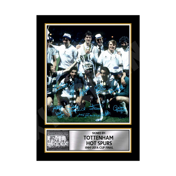 TOTTENHAM HOT SPURS 1984 UEFA CUP FINAL Football Player Printed Signature Print