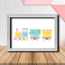 Personalised Train 1 Word Art Poster Print
