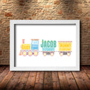 Personalised Train 1 Word Art Poster Print