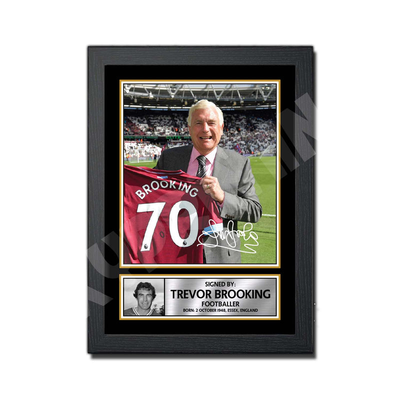 TREVOR BROOKING Limited Edition Football Player Signed Print - Football