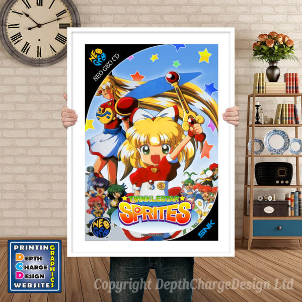 Twinkle Star Sprites NEO GEO Game Inspired Theme Retro Gaming Poster