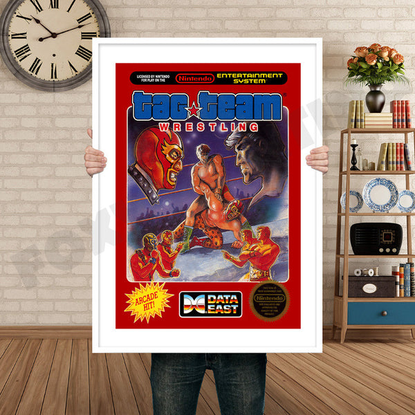 Tag Team Wrestling Retro Game Inspired Theme Nintendo NES Gaming