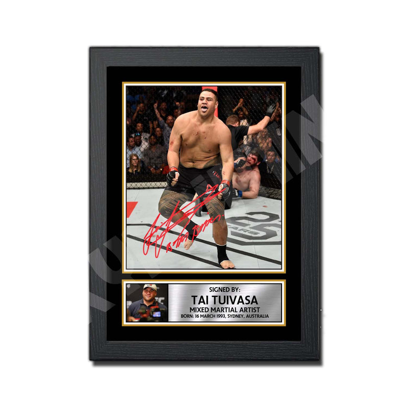 Tai Tuivasa 2 Limited Edition MMA Wrestler Signed Print - MMA Wrestling