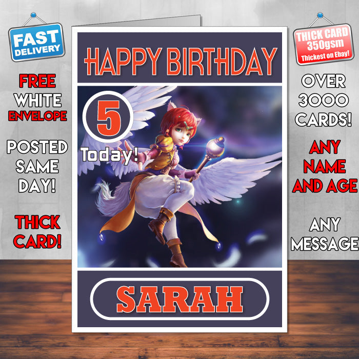 Personalised Taichi Panda 1 Inspired Style Game Kids Inspired Birthday Card (SA)