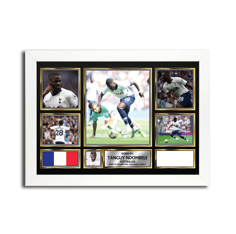 Tanguy Ndombele MC1699 - Black Frame Autographed Football Poster