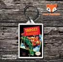 Tandc Surf Designs Retro NES Game Cover Art Gaming Keyring