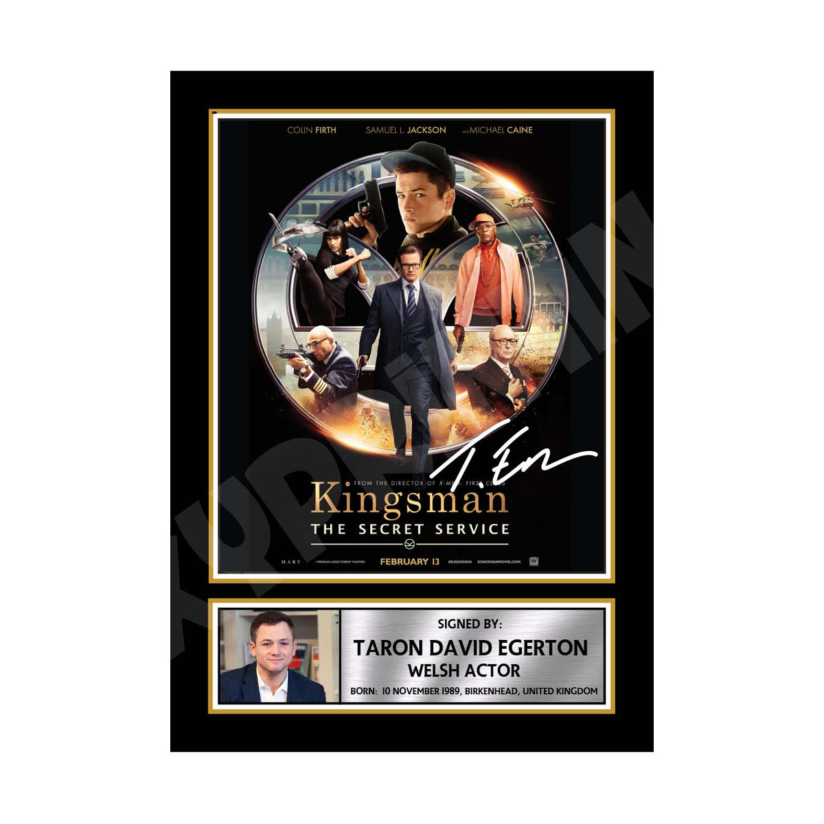 Taron Egerton 1 Movie Printed Signature Print – A1 Print Only
