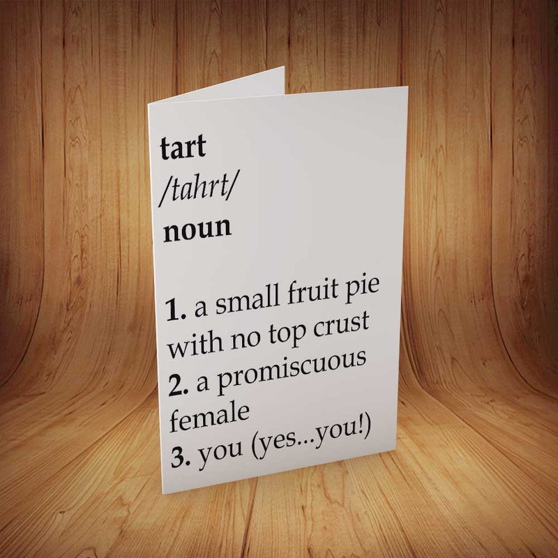 Tart INSPIRED Adult Personalised Birthday Card Birthday Card