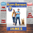 Ted 2 Theme Style Personalised Kids Inspired Movie Birthday Card (SA)