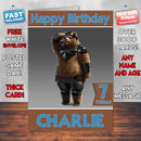 Tekken 7 Kuma Inspired Style Game Kids Inspired Birthday Card (SA)