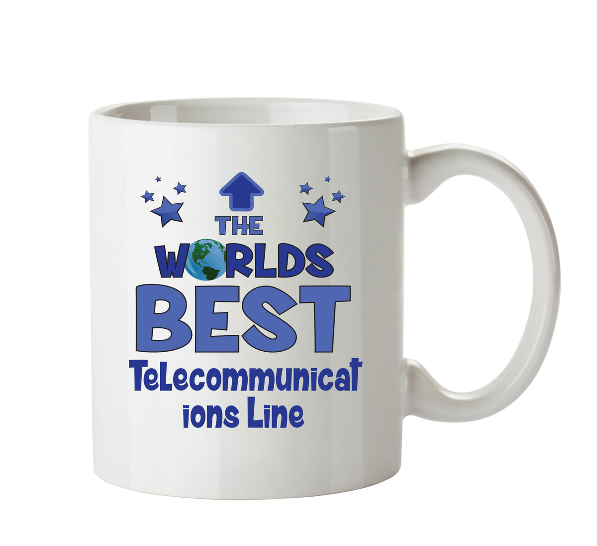 Worlds Best Telecommunications Line Installer Mug - Novelty Funny Mug – printed mug product image 1