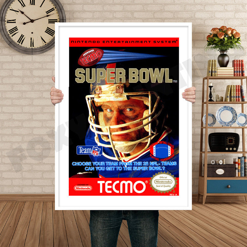 Temco Super Bowl Retro GAME INSPIRED THEME Nintendo NES Gaming A4 A3 A2 Or A1 Poster Art 582