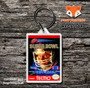 Temco N BA Basketball Retro NES Game Cover Art Gaming Keyring